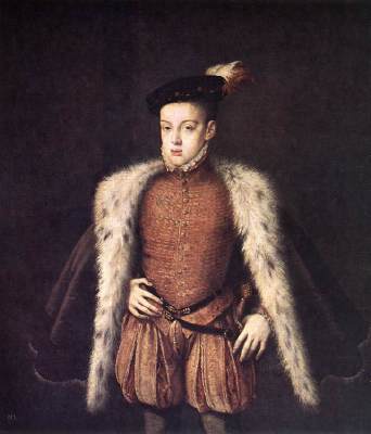 Prinz Carlos, Alonso Sánchez Coello  um 1558, Museo del Prado, Madrid