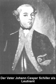 Der Vater Johann Caspar Schiller als Leutnant