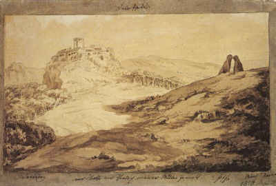 Die Wartburg nach einer Zeichnung Goethes (1807)
