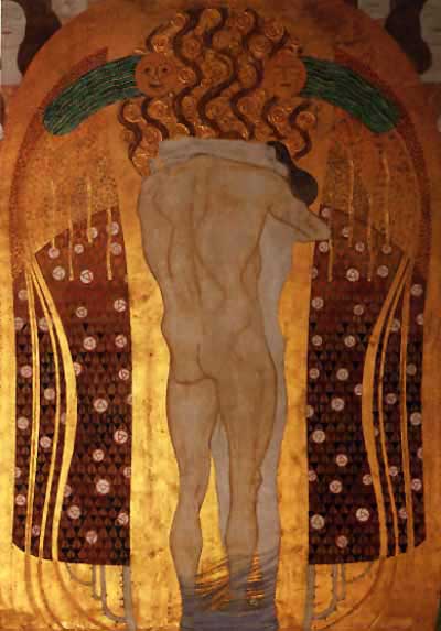 Gustav Klimt (1862-1918): Beethovenfries: 'Freude, schner Gtterfunken' (Detail), 1902