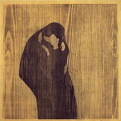 Edvard Munch. Der Kuss. 1897-1902. Holzschnitt
