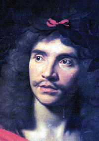 Jean Baptiste Molire als Julius Csar in "Tod des Pompejus" von Corneille. Ausschnitt aus dem Gemlde von Pierre Mignard.