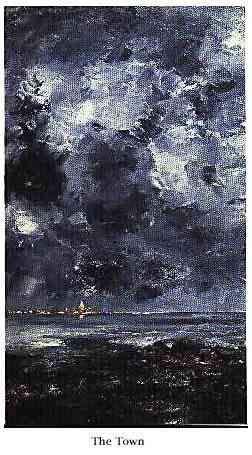 unsigned painting by August Strindberg (1904), possibly the southern part of Stockholm.